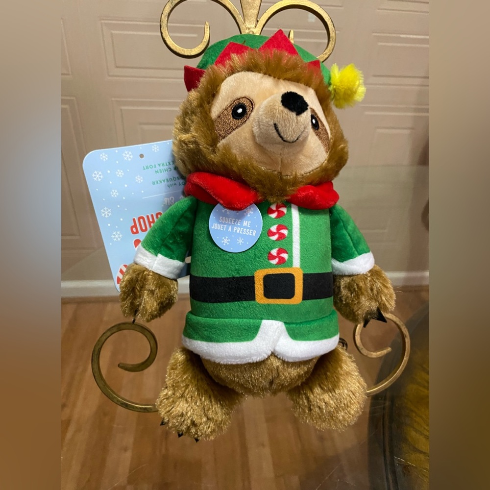 - Beutiful Colors Sloth With Squeaker Treat Us Elf 11”